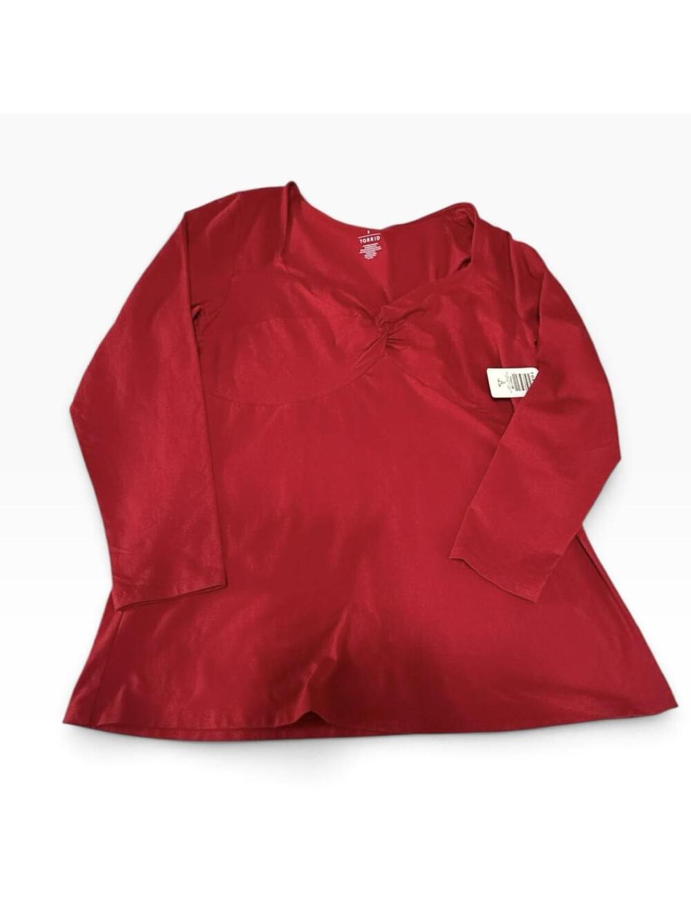 Torrid Foxy Sweetheart Twist Top Red Size 2 2X NWT